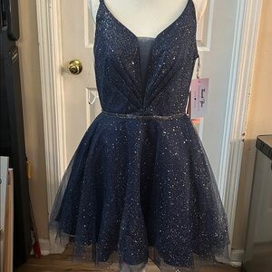 Sparkling Navy Blue Dress
